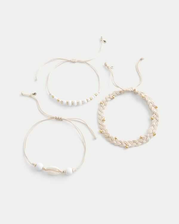 Natural Puka Anklet 3-Pack, Puka Shell view 2