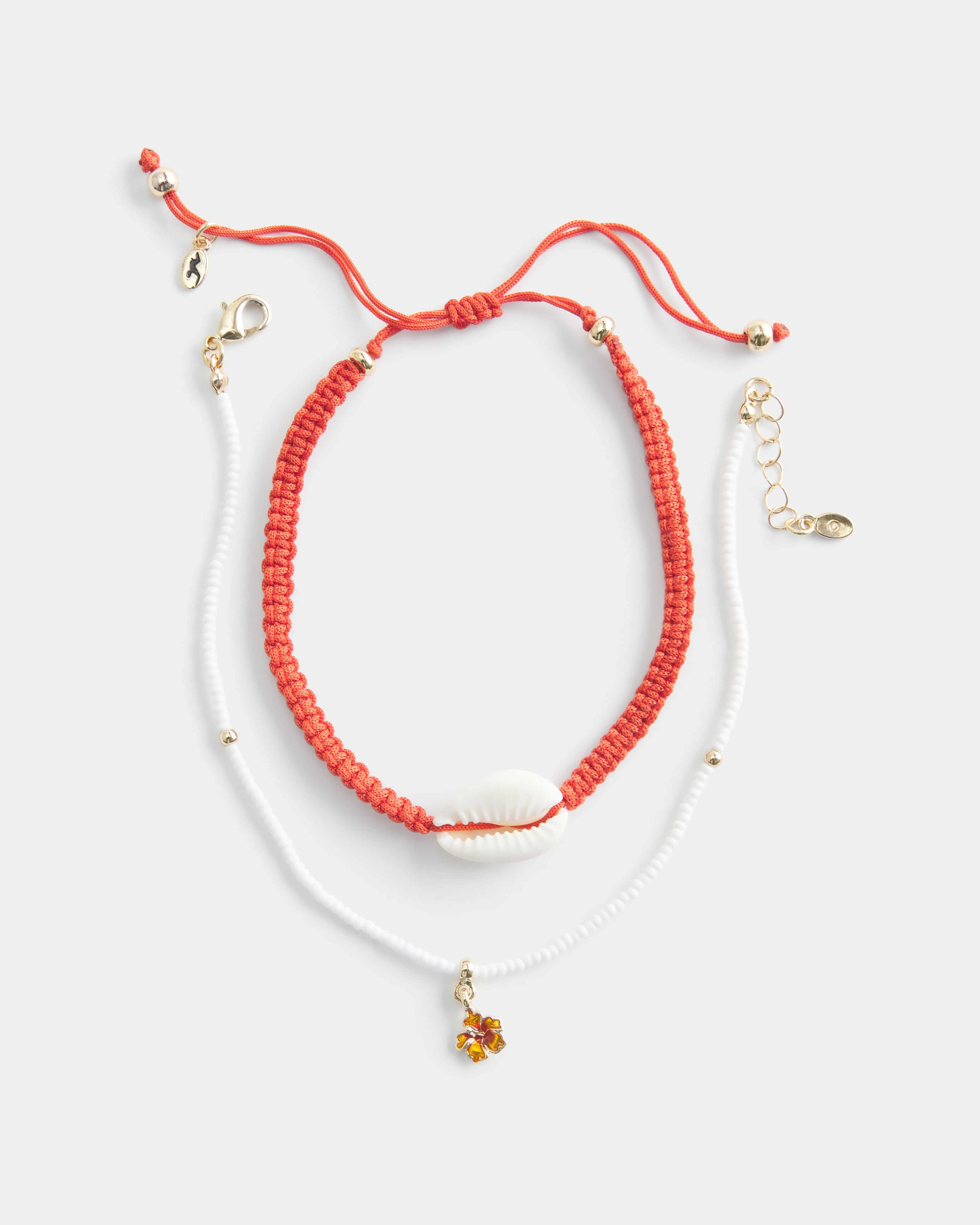 Hibiscus Charm Anklet 2-Pack