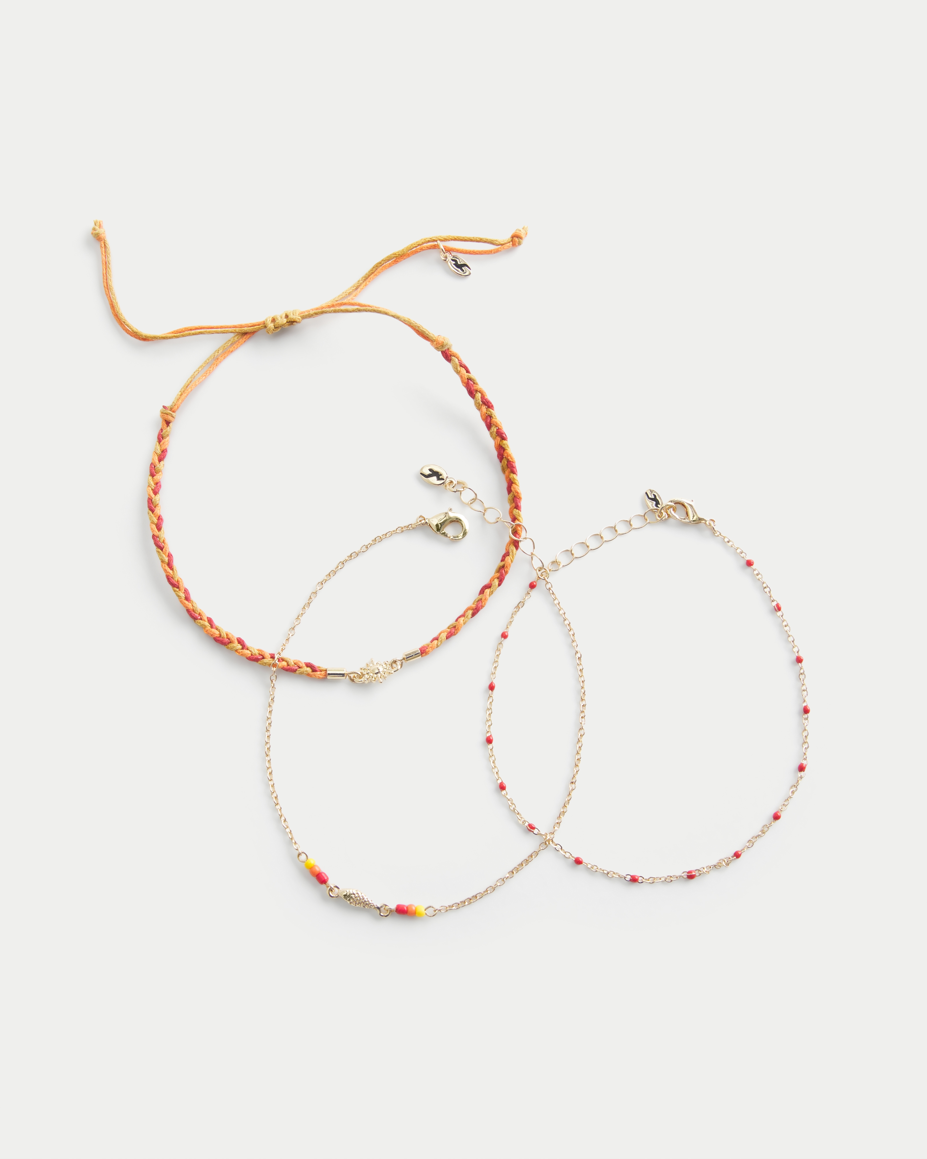 Orange Anklet 3-Pack