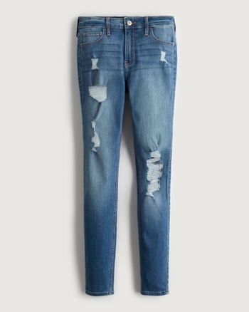 Hollister mid rise deals super skinny jeans