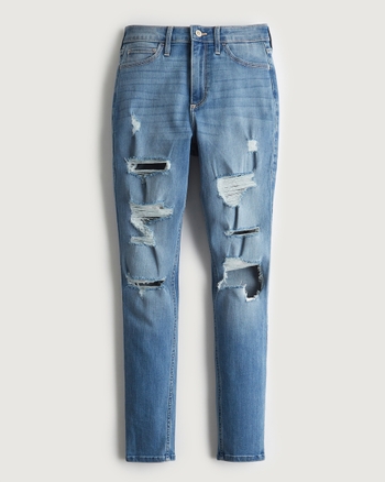 High rise crop super skinny jeans hollister clearance