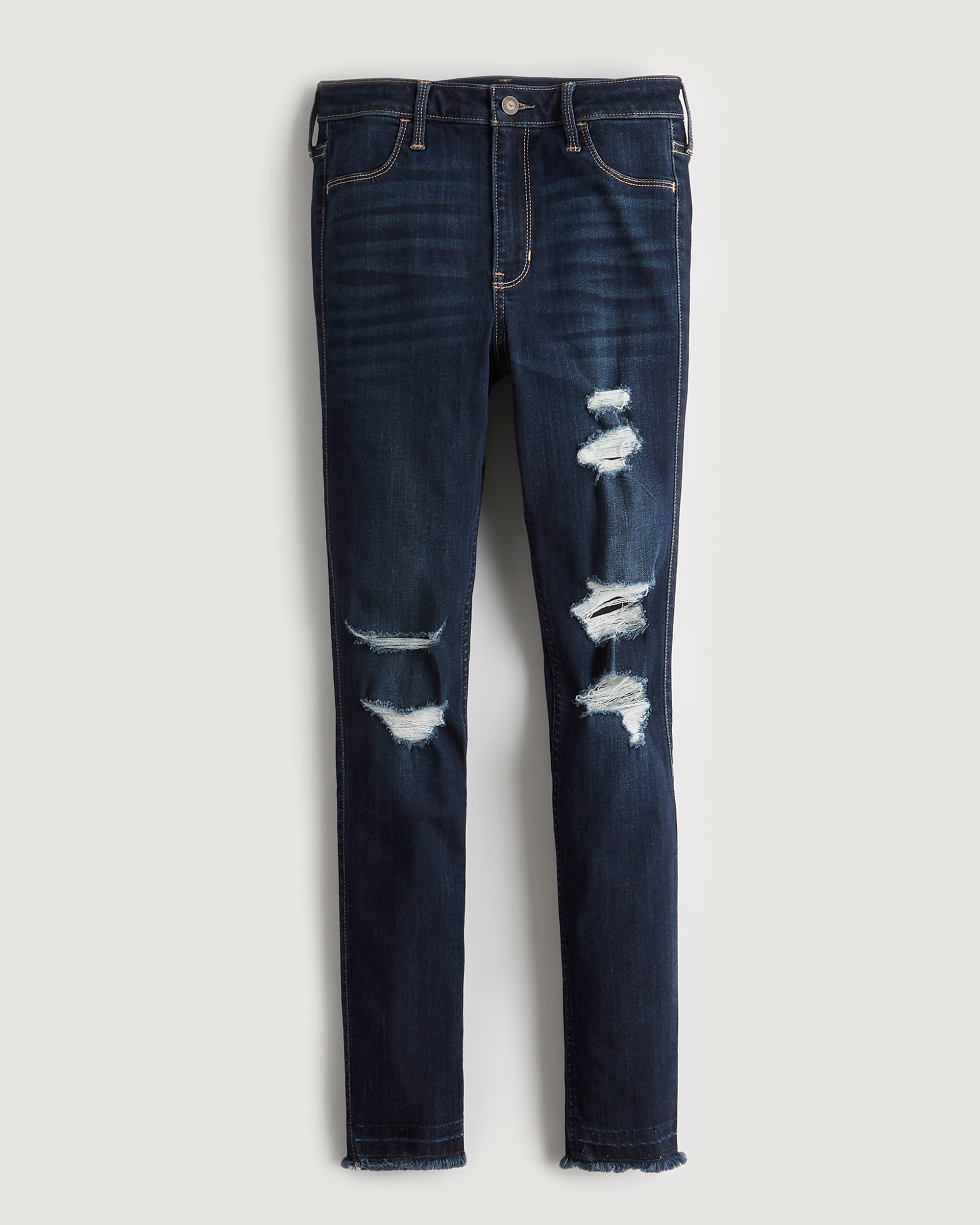 Hollister High-Rise Ripped Dark Wash Jean Leggings