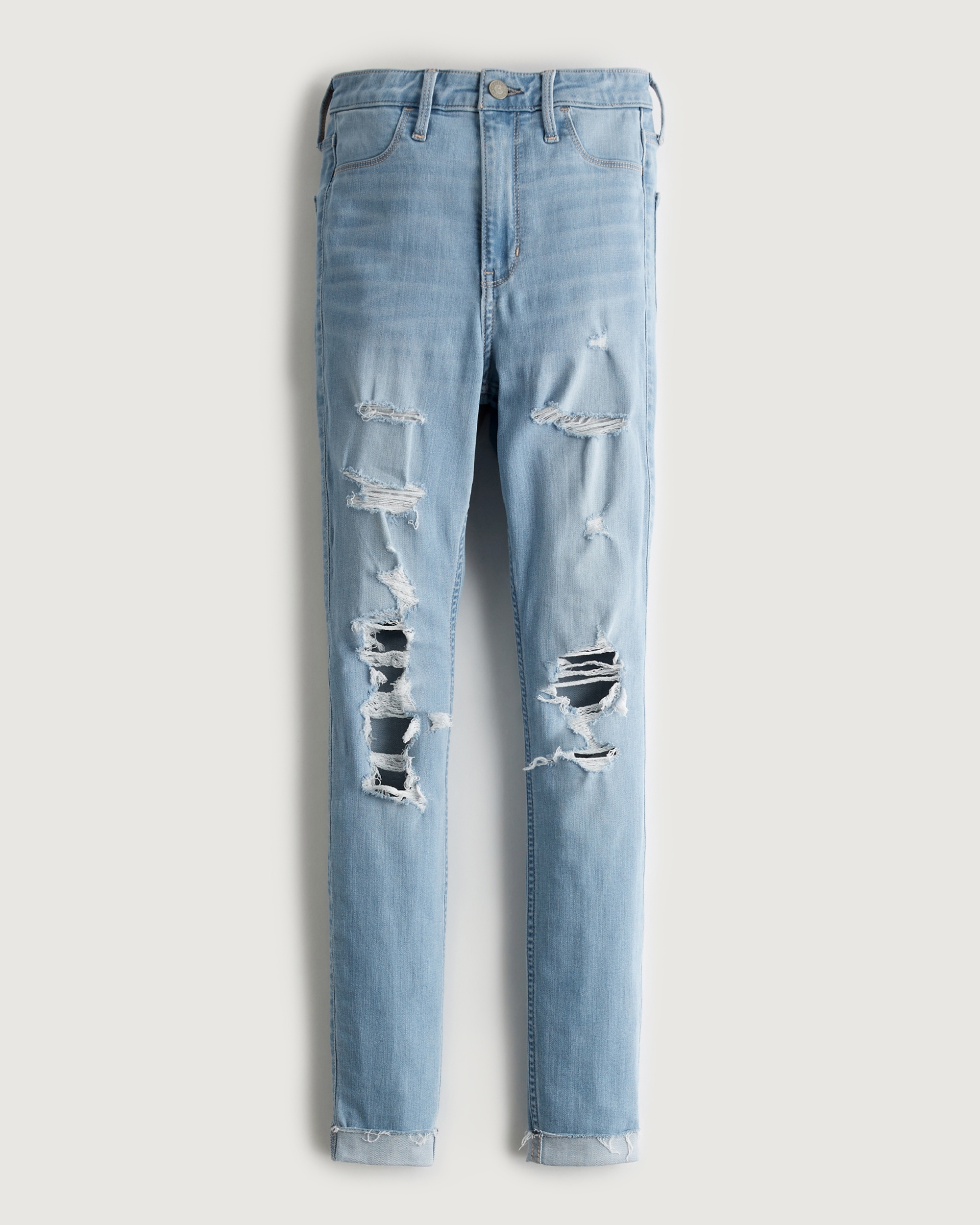 hollister ripped jeans front and back