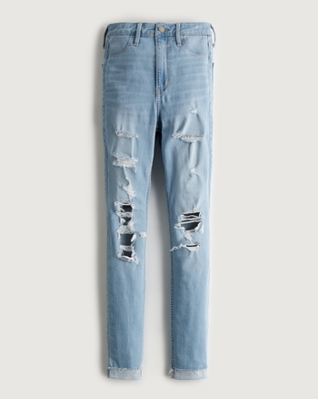 Hollister Ultra High-rise Jeans Blue Size 8 - $12 (70% Off Retail) - From  Ashleigh