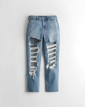 High waisted mom jeans hollister outlet