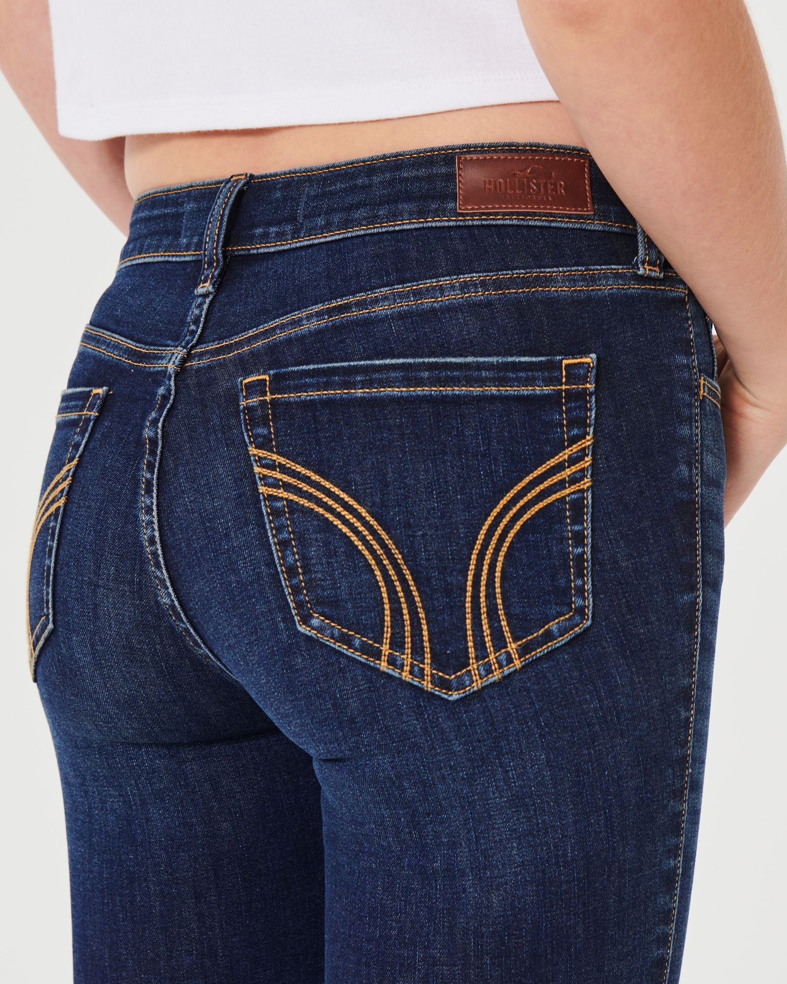 Hollister Jeans Womens 7R 7 Regular 28x31 Blue Skinny Dark Wash Denim Pants
