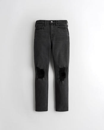 Women s Ultra High Rise Ripped Black Skinny Ankle Jeans Women s