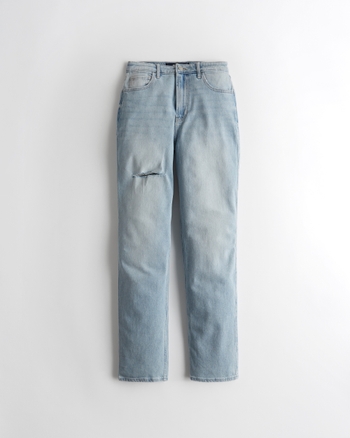 Hollister Ultra High Rise Stacked Vintage Straight Jeans