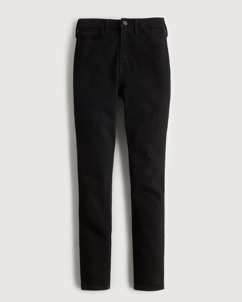 Ultra High-Rise Black Super Skinny Jeans