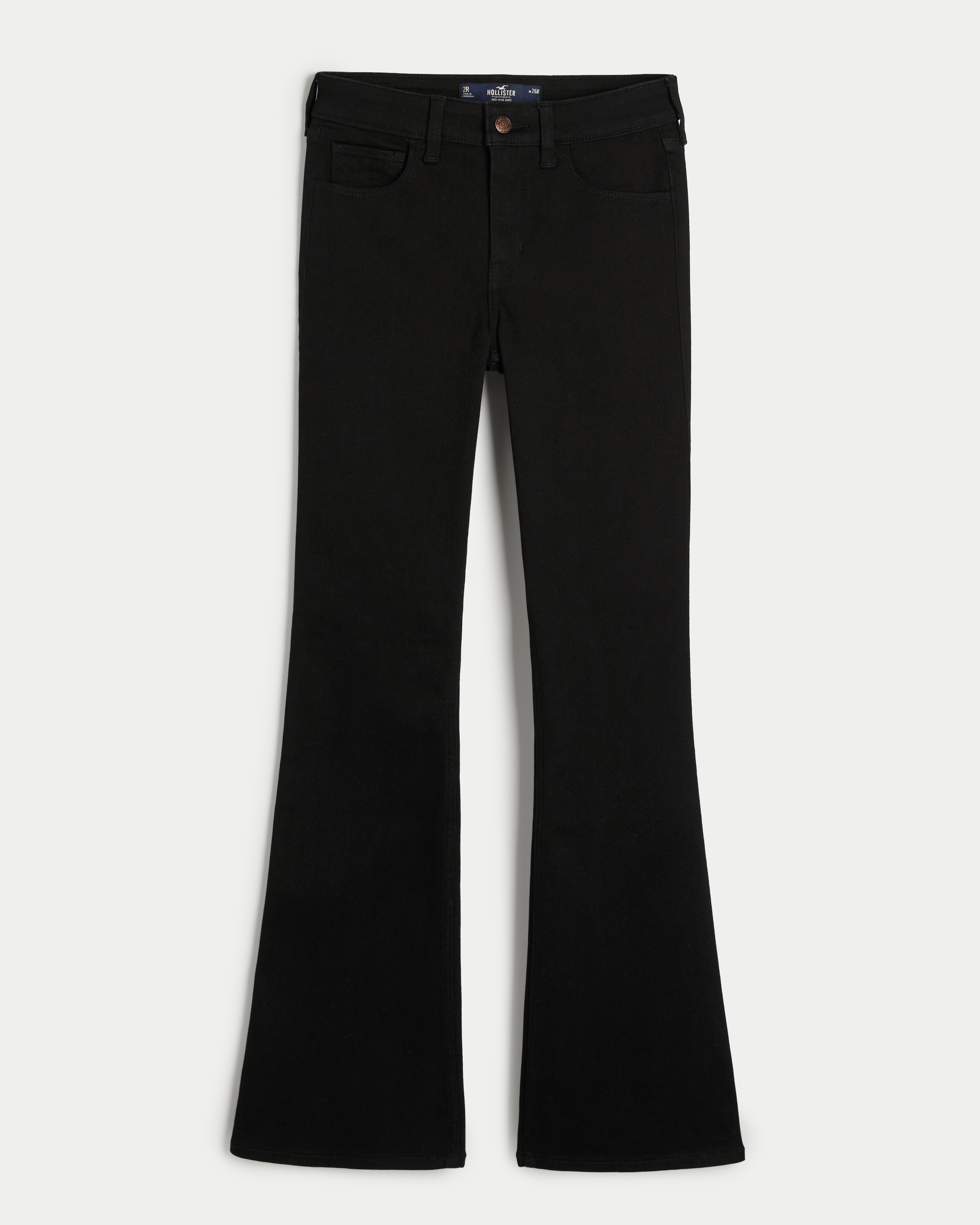 Mid-Rise Black Boot Jeans