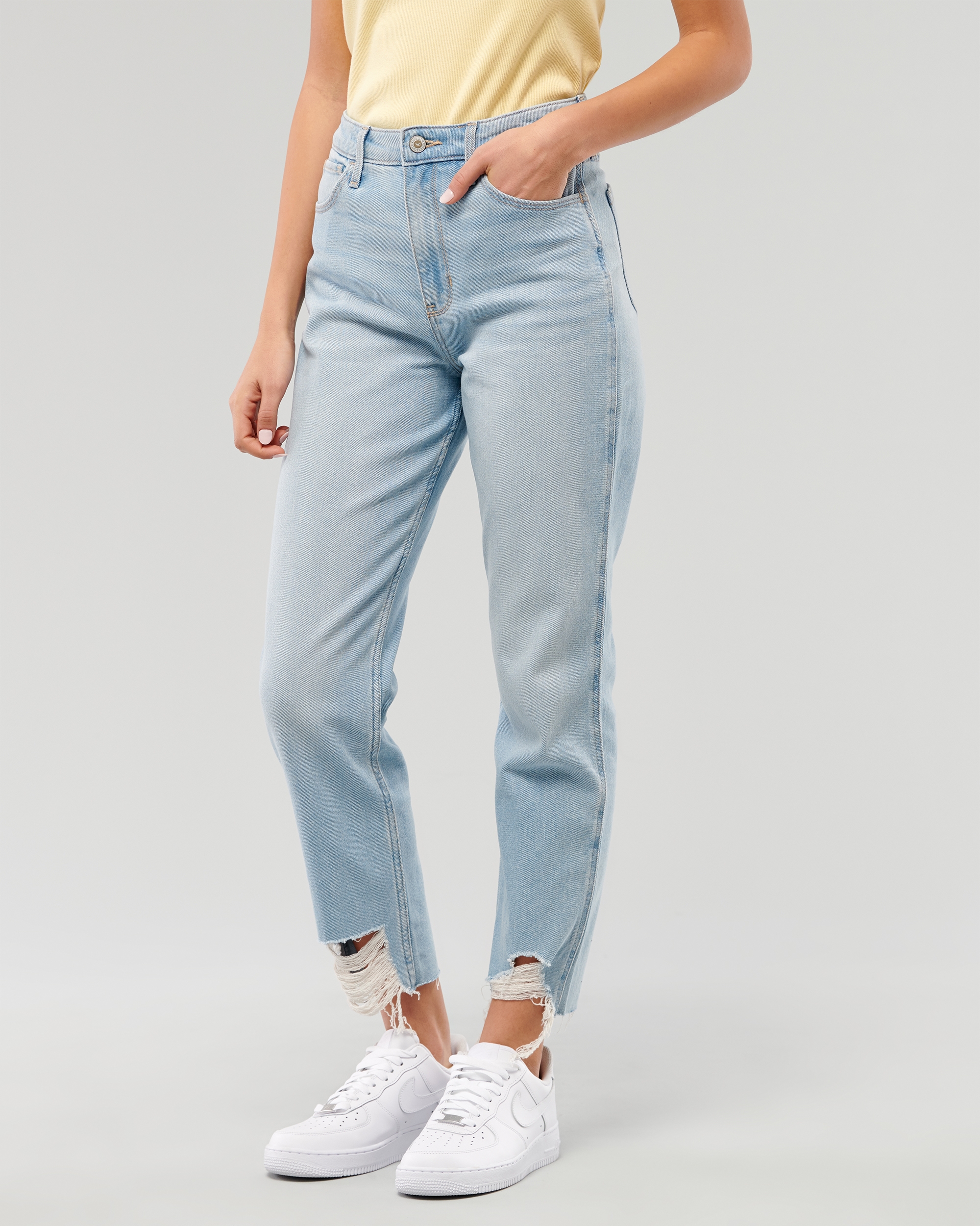 hollister black mom jeans