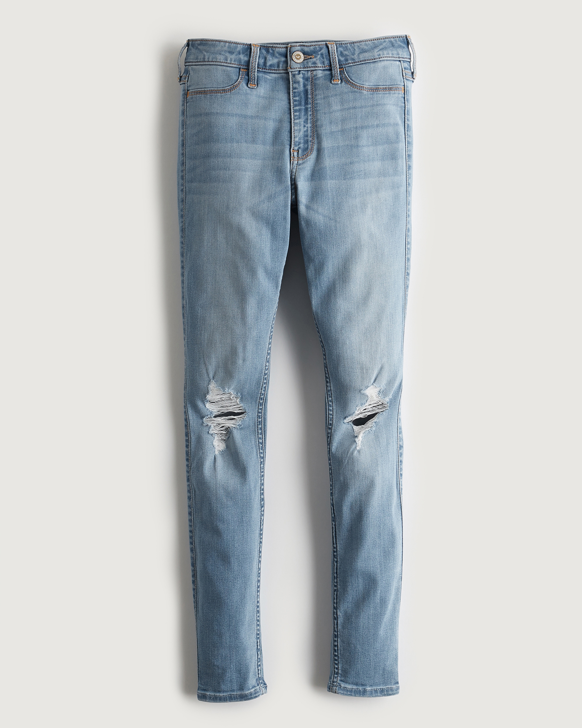 hollister light wash ripped jeans