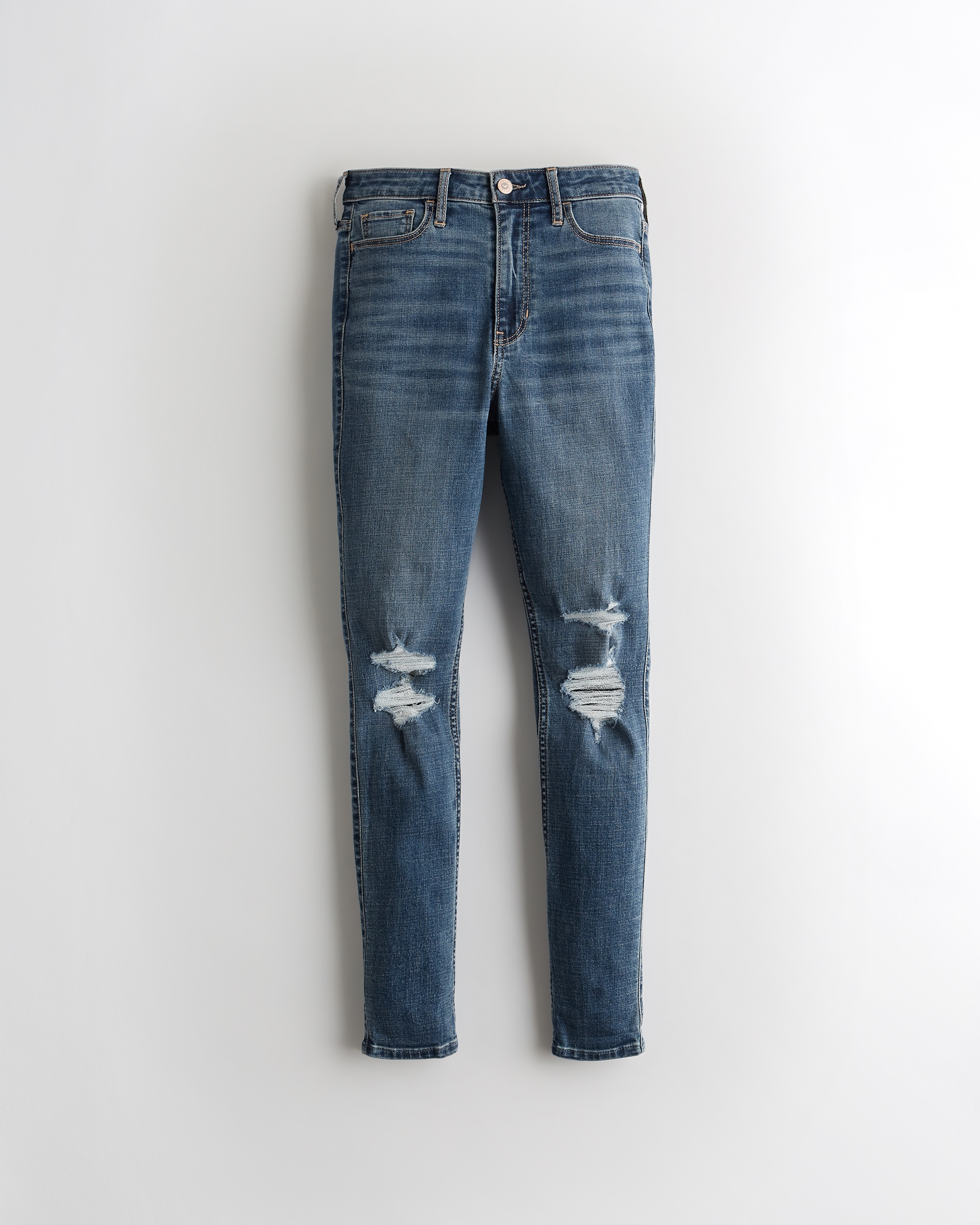 hollister high rise super skinny crop vintage stretch
