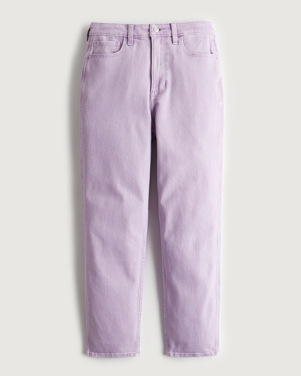 Women's Ultra High-Rise Light Purple Mom Jeans | Women's Clearance | HollisterCo.com