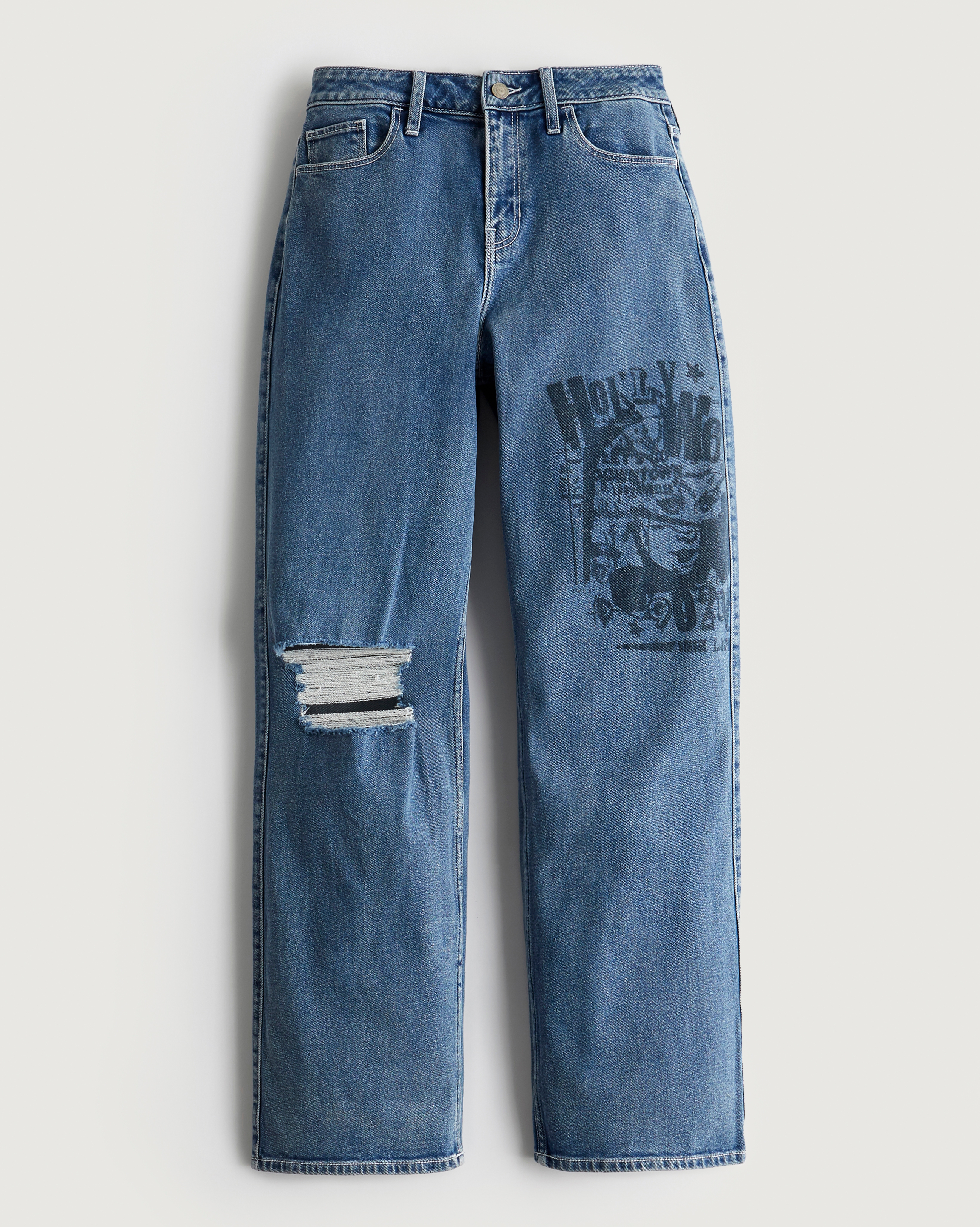 graphic baggy jeans mens