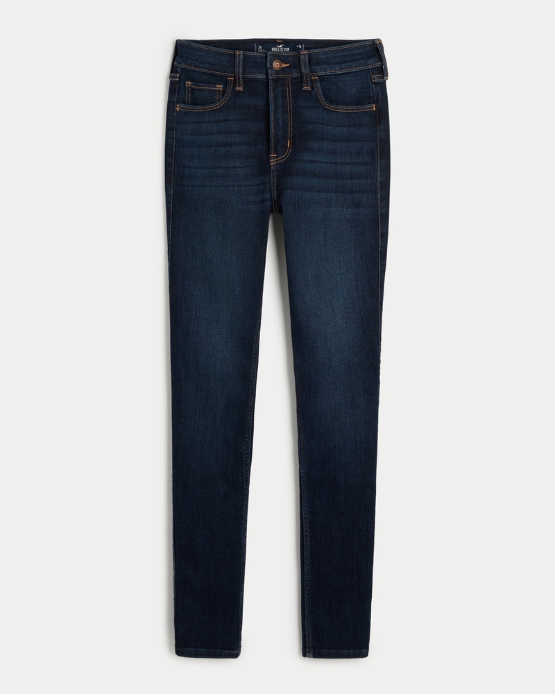 3-jeans-superajustados-de-tiro-alto-hollister - TendencyBook