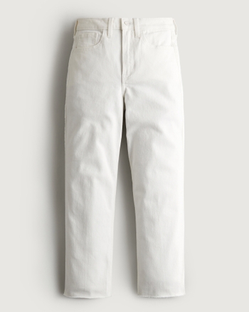 Women s Ultra High Rise White Vintage Ankle Straight Jeans Women s Clearance HollisterCo