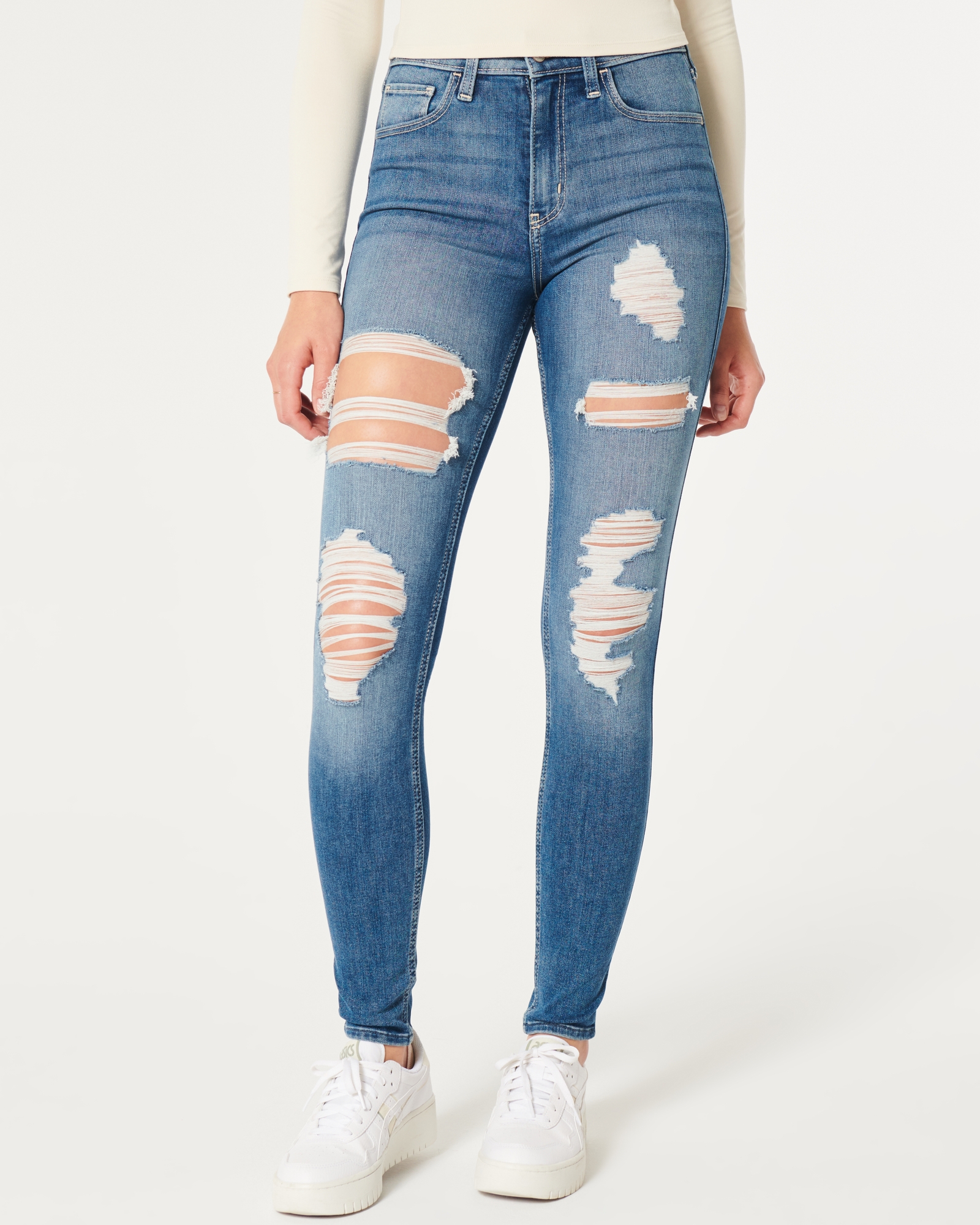 NWOT Hollister High-Rise Super Skinny Ripped