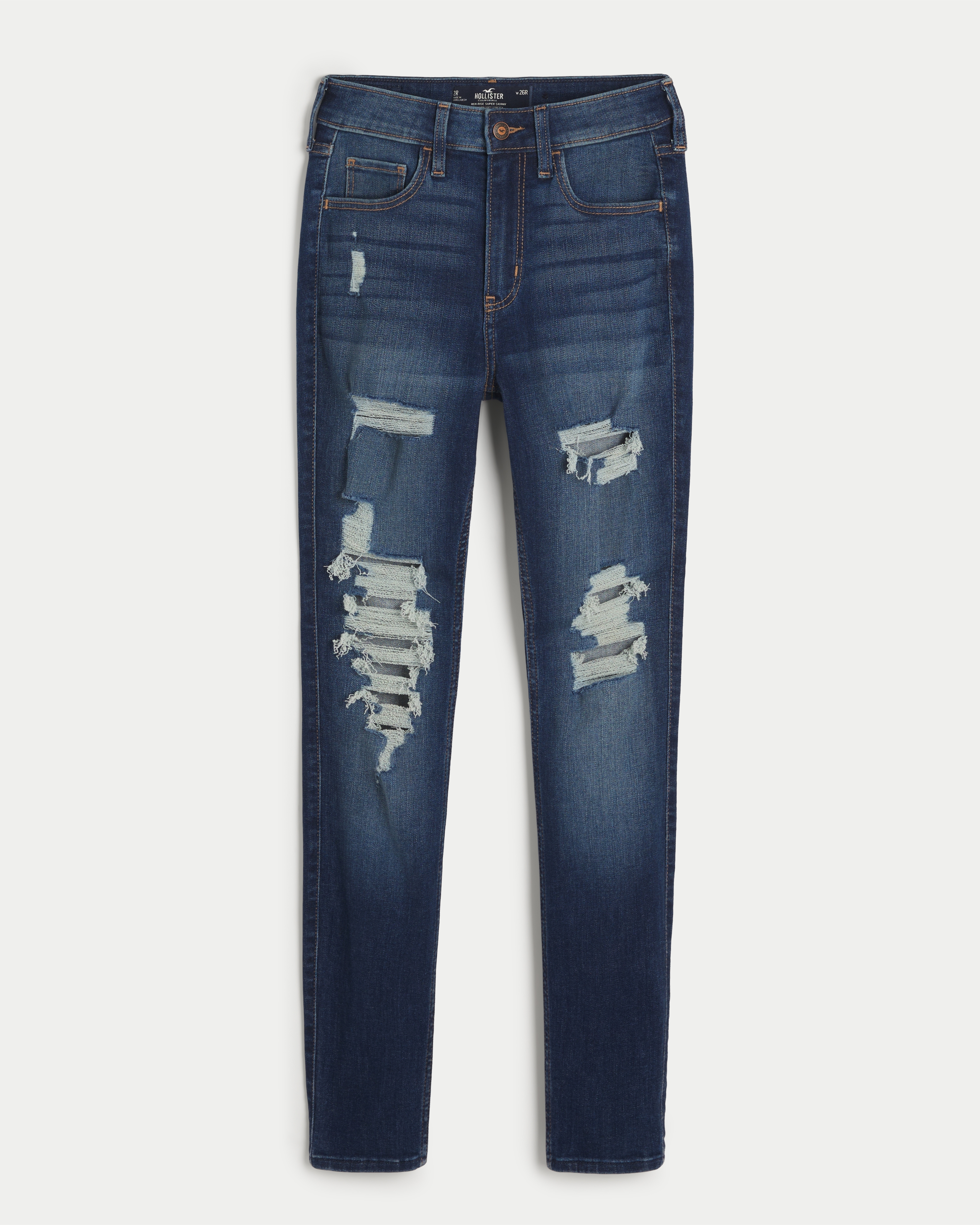 High-Rise Dark Wash Super Skinny Jeans