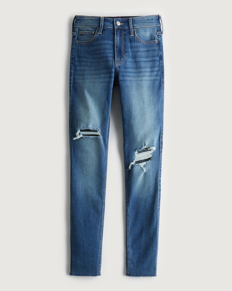 Hollister Ripped High Rise Skinny Jeans