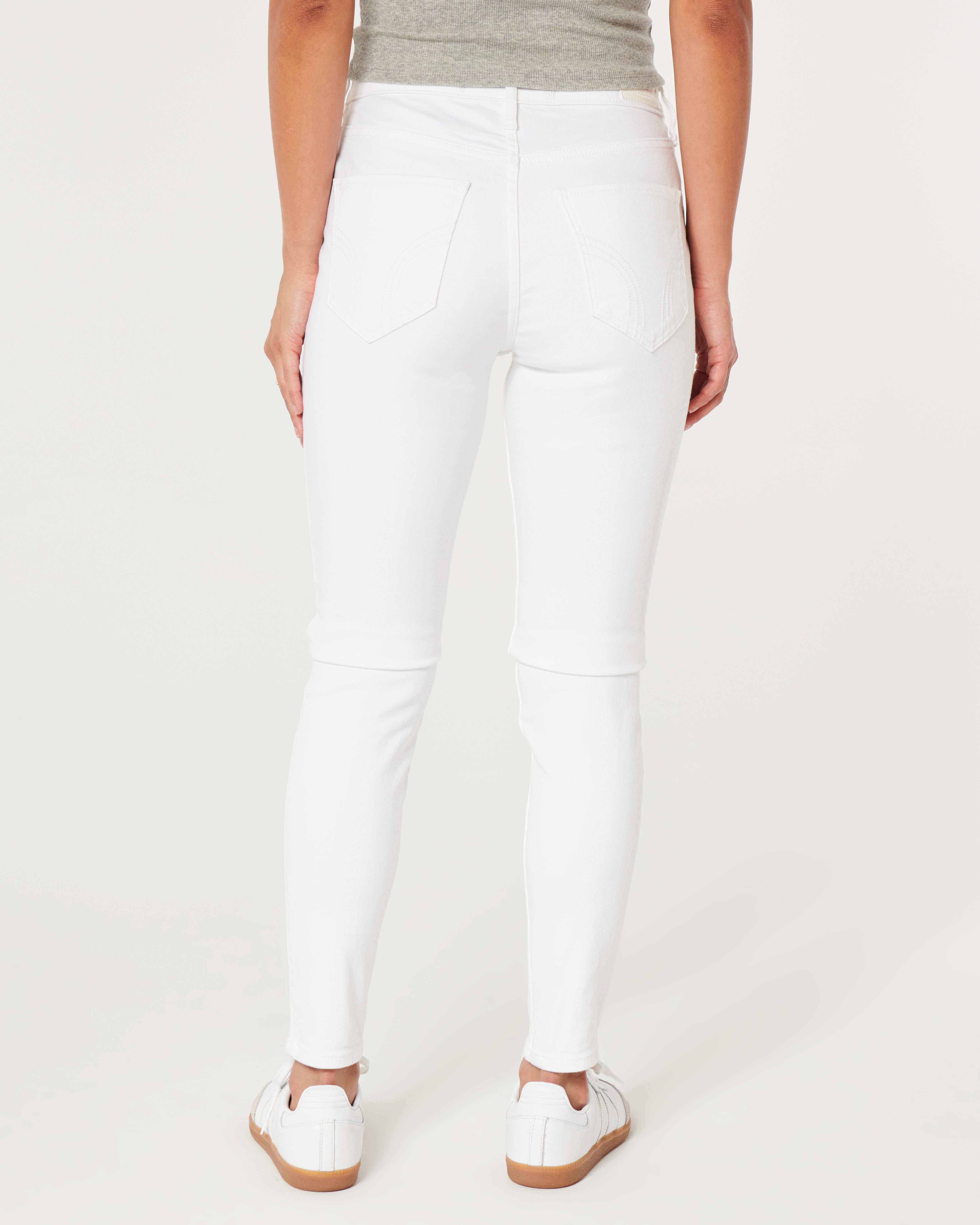 Hollister white cheap skinny jeans