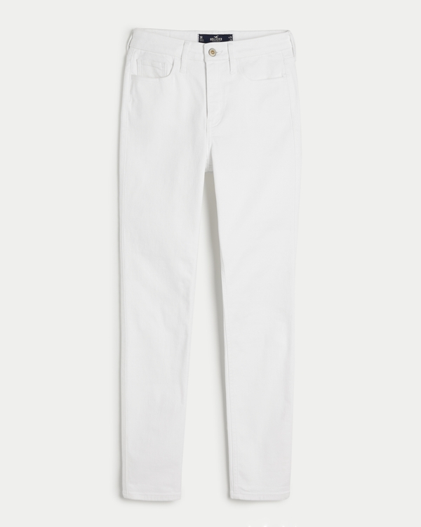 High-Rise White Super Skinny Jeans