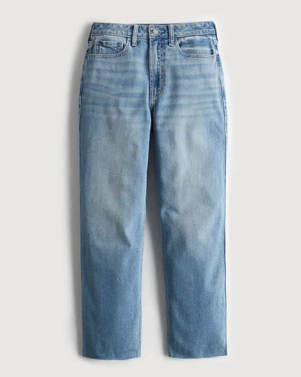 Women's Ultra High-Rise Light Wash Vintage Ankle Straight Jeans | Women's The Warehouse Sale Up to 60% Off | HollisterCo.com