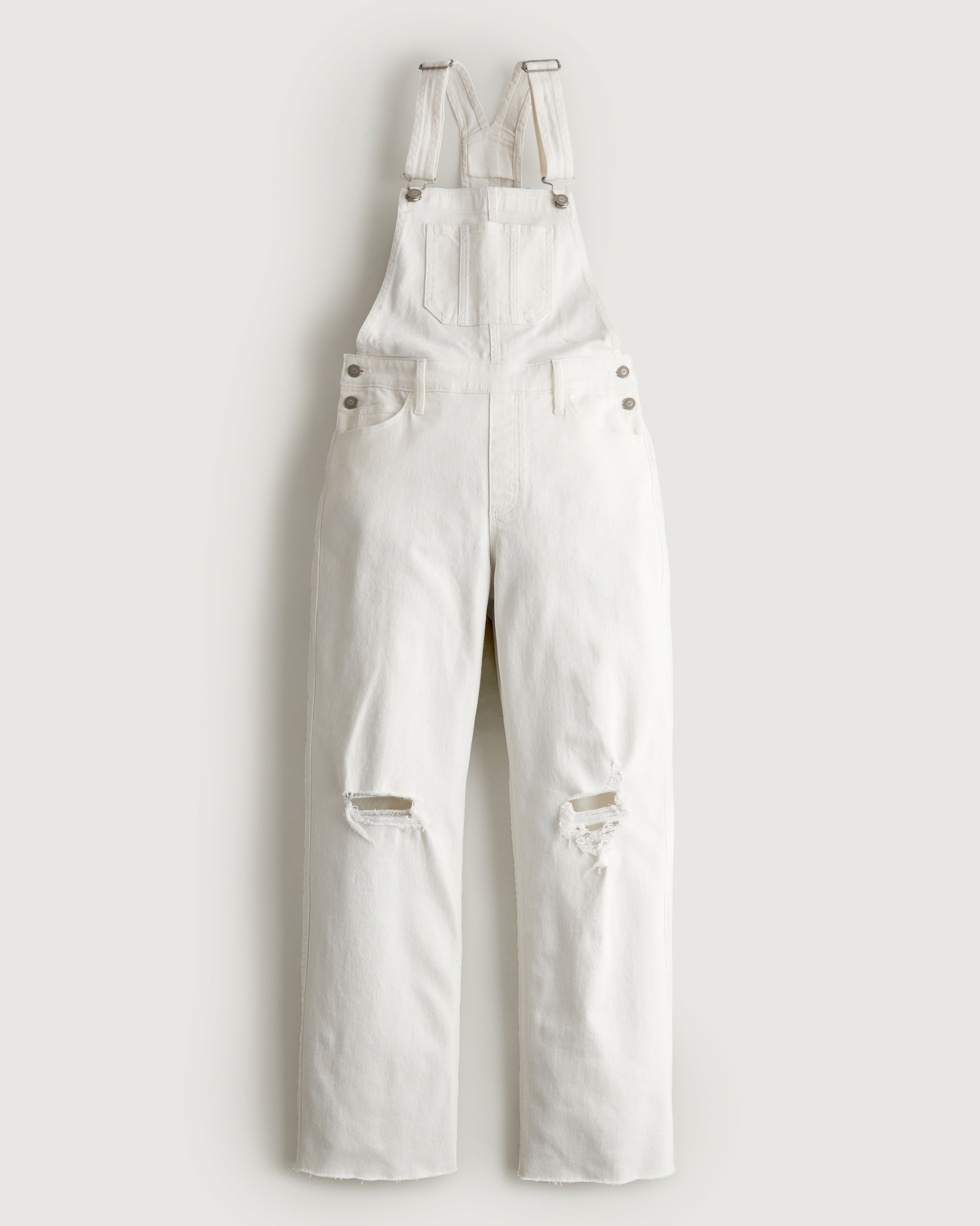 White Baggy Overalls