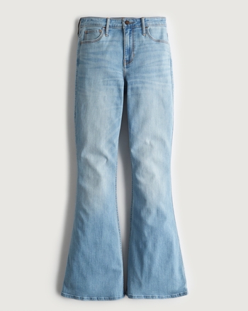 Hollister High-Rise Medium Wash Flare Jeans