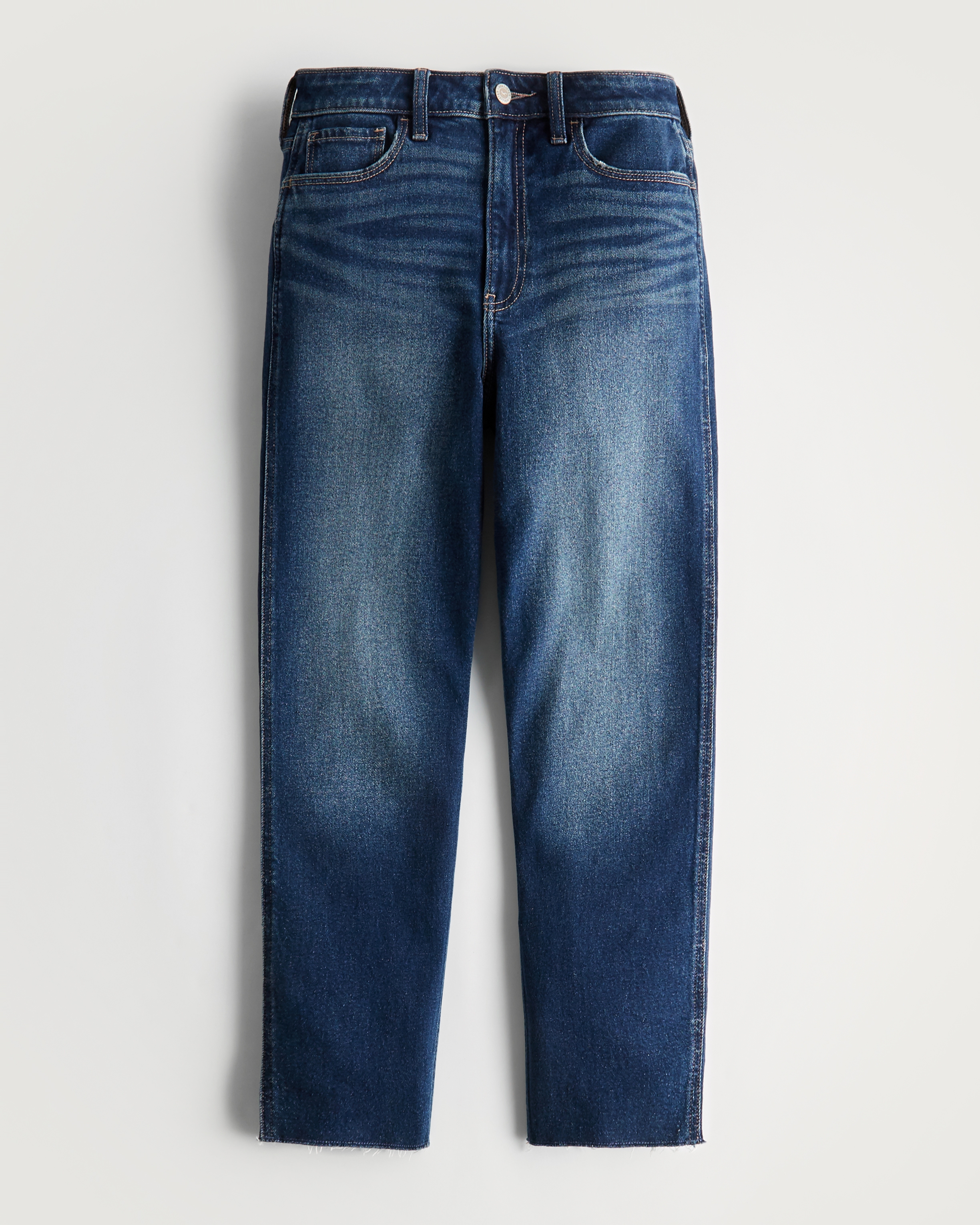 Ultra High-Rise Dark Medium Wash Mom Jeans