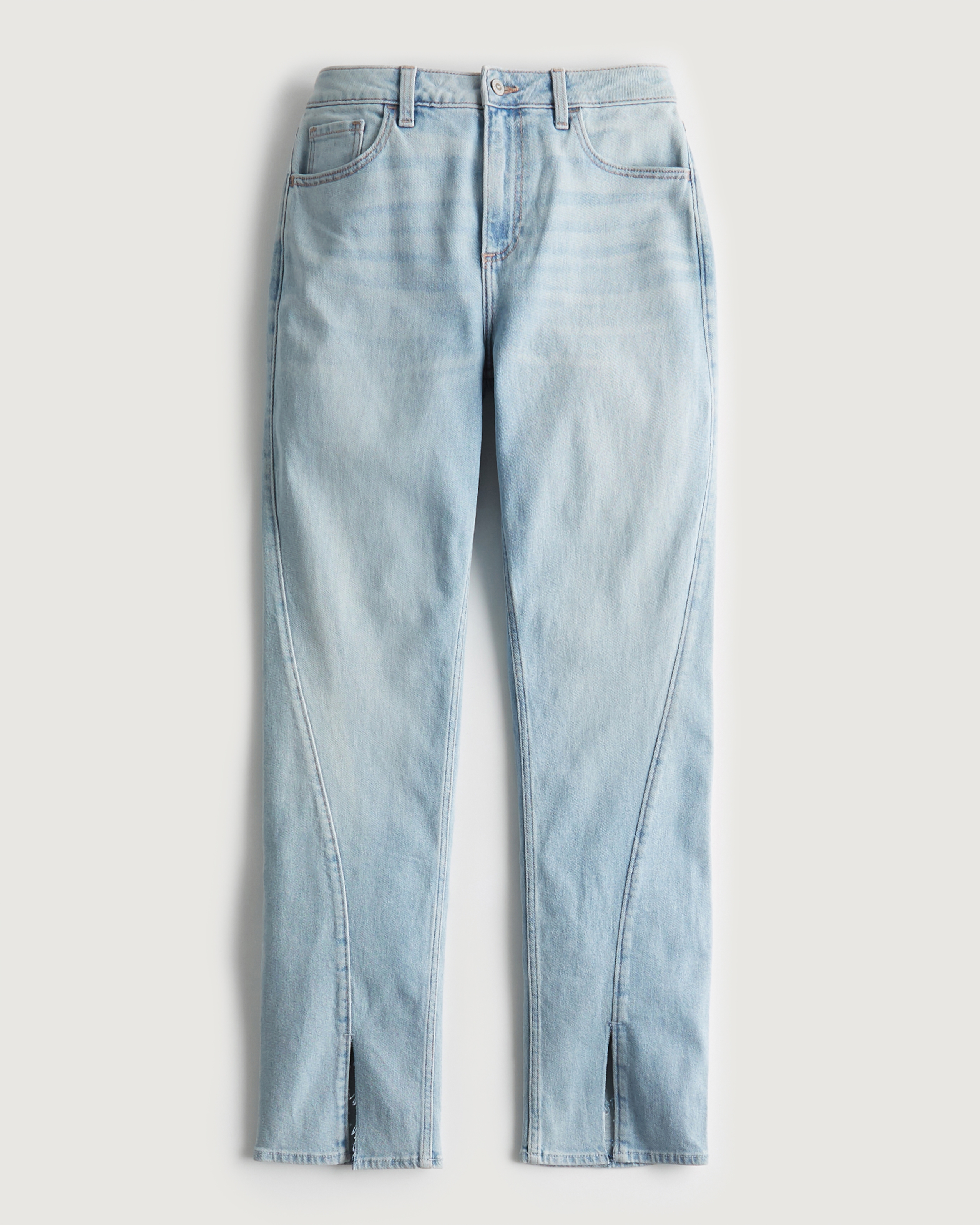 Women's Curvy High-Rise Medium Wash 90s Straight Jeans