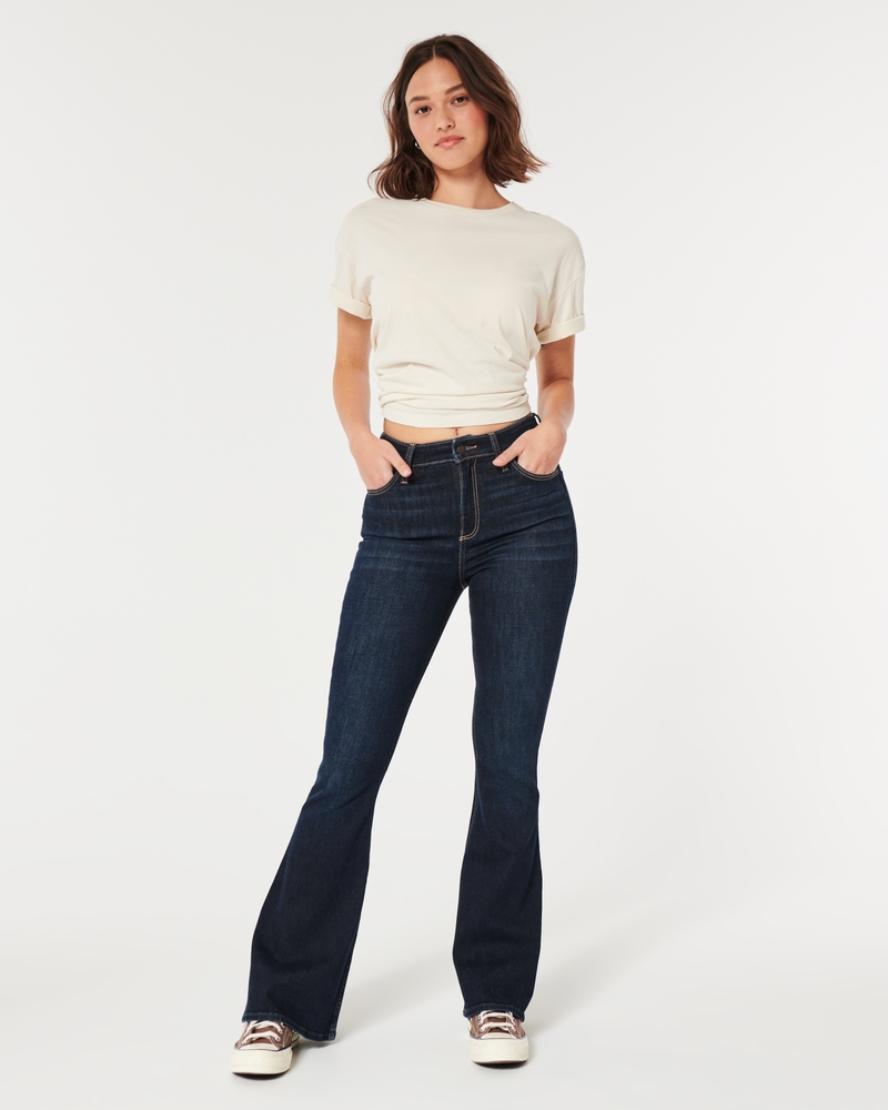 Curvy High-Rise Dark Wash Flare Jeans
