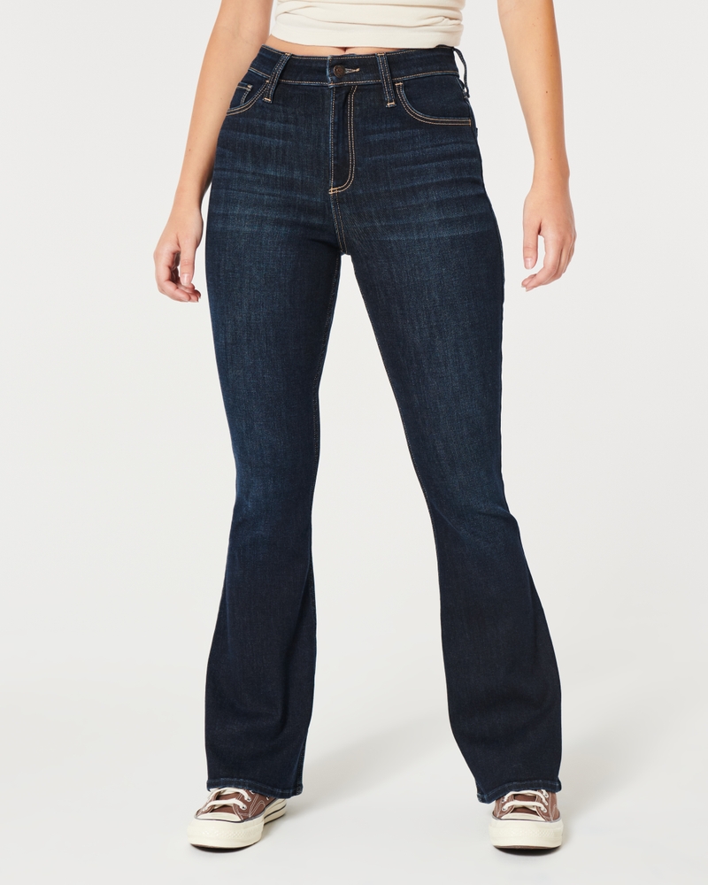 Curvy High-Rise Medium Wash Flare Jeans