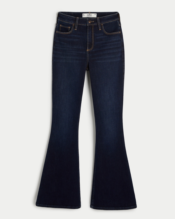Women's Curvy High-Rise Flare Jeans | Women's Bottoms | HollisterCo.com