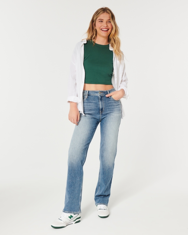 Ultra High-Rise Light Wash Dad Jeans