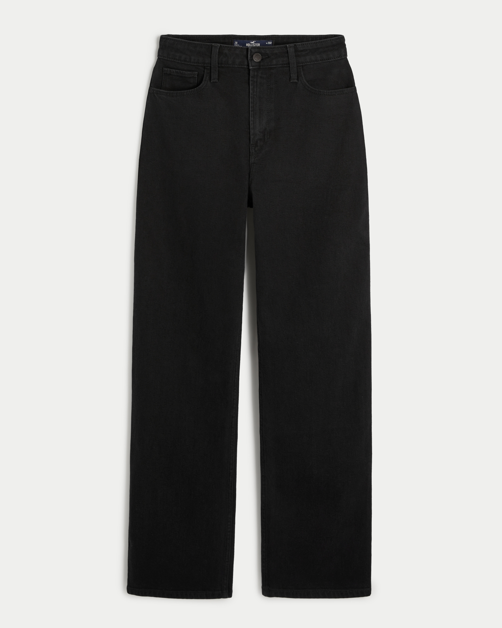 Hollister faux leather dad pants in black