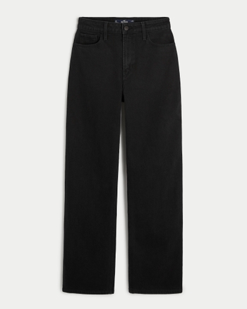 Women's Ultra High-Rise Black Dad Jeans Women's Clearance