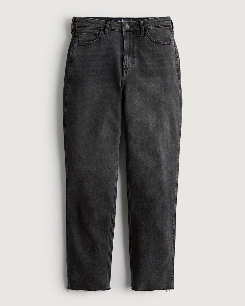 Women's Ultra High-Rise Black Mom | Women's Clearance | HollisterCo.com