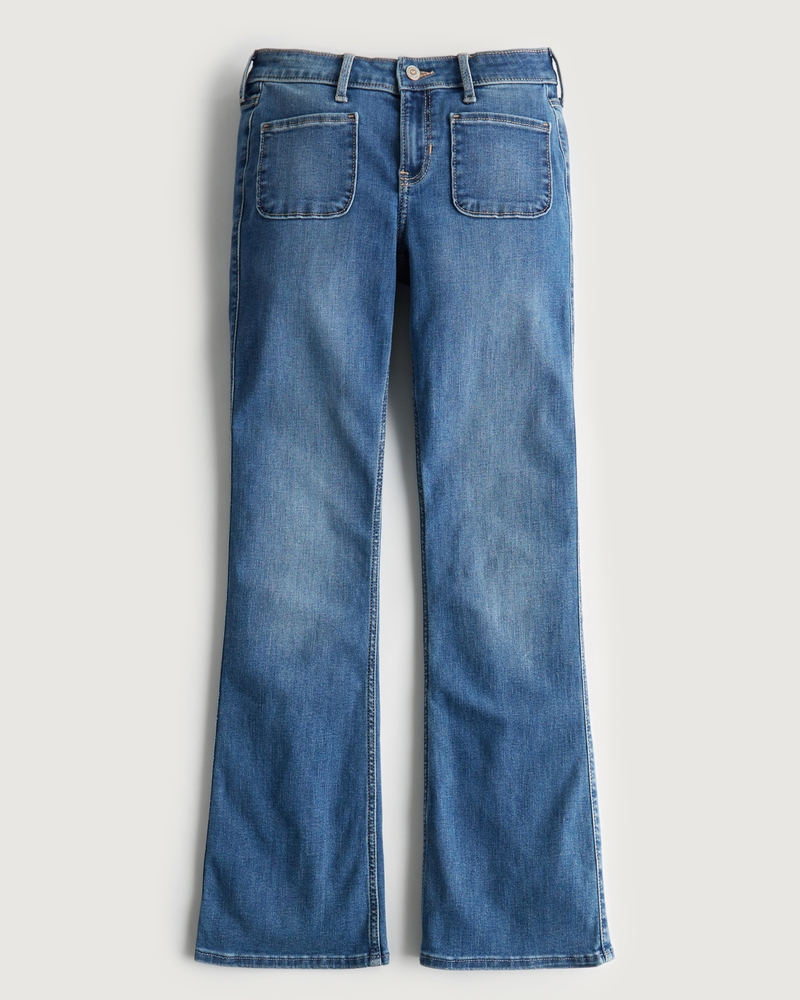 Women's LowRise Medium Wash Y2K Boot Jeans Women's Clearance