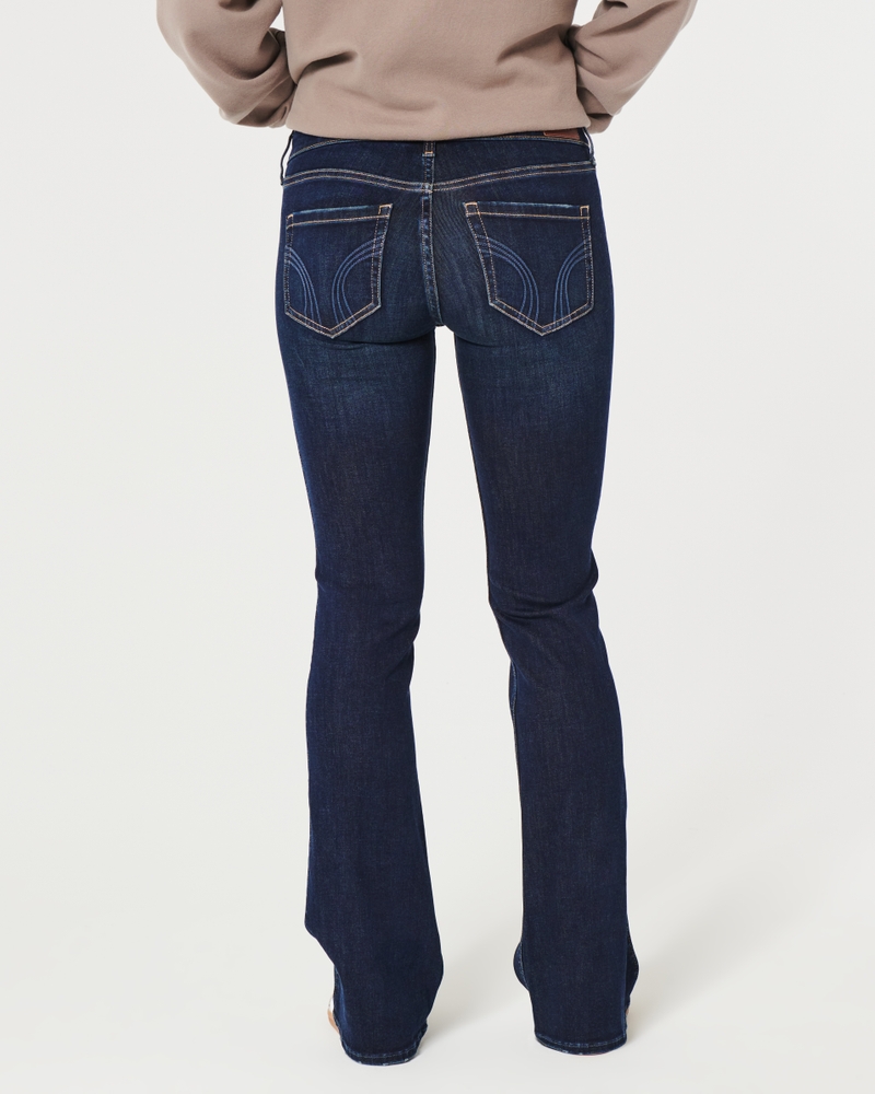 Low-Rise Dark Wash Boot Jeans