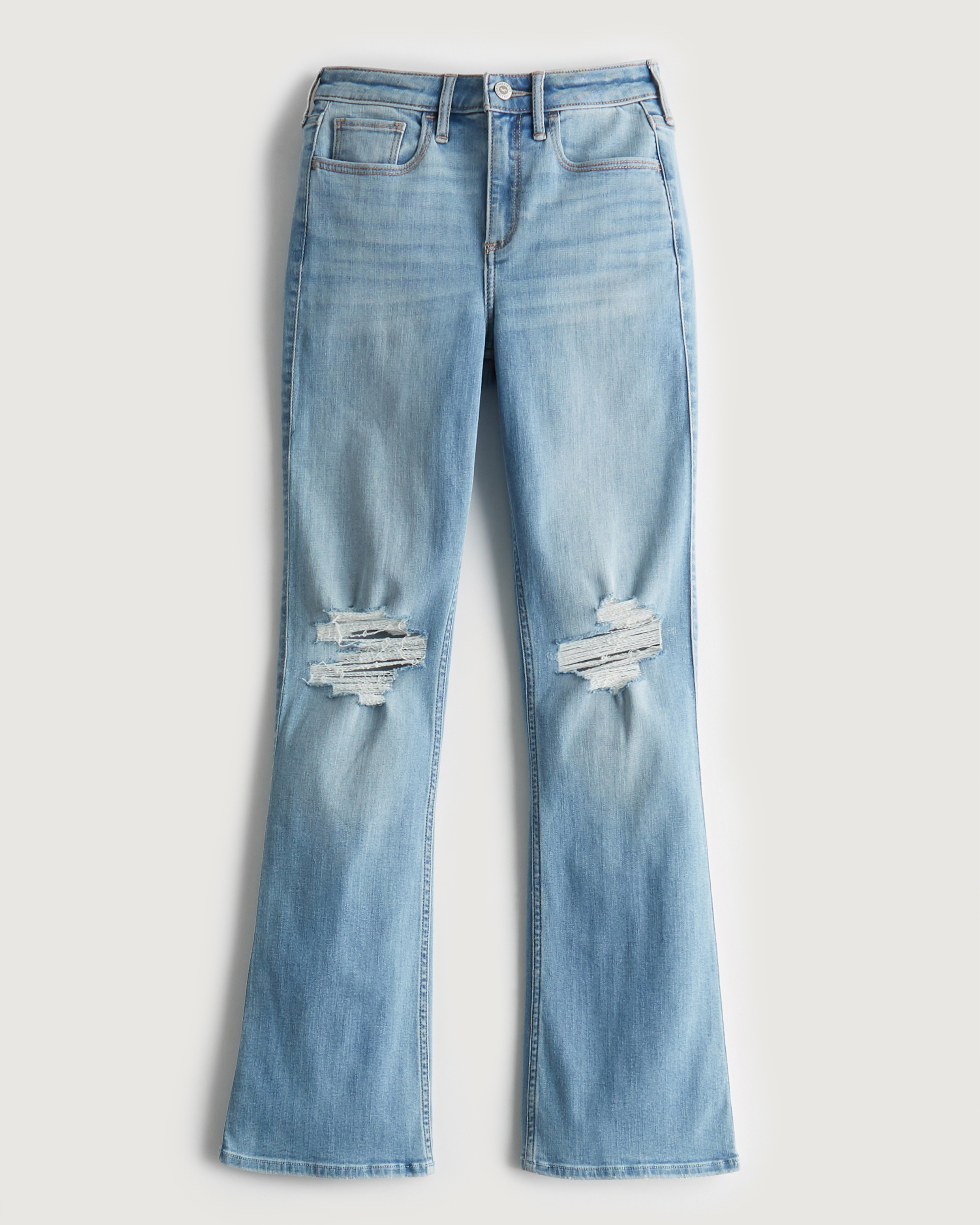 women's bootcut ripped jeans