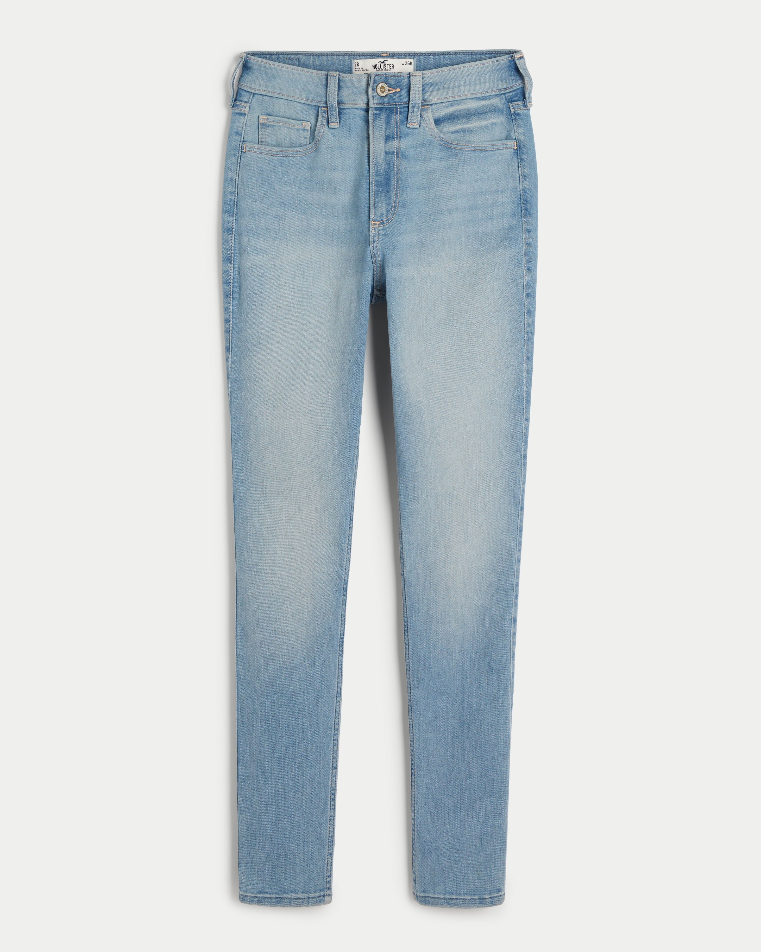 Hollister light wash skinny on sale jeans