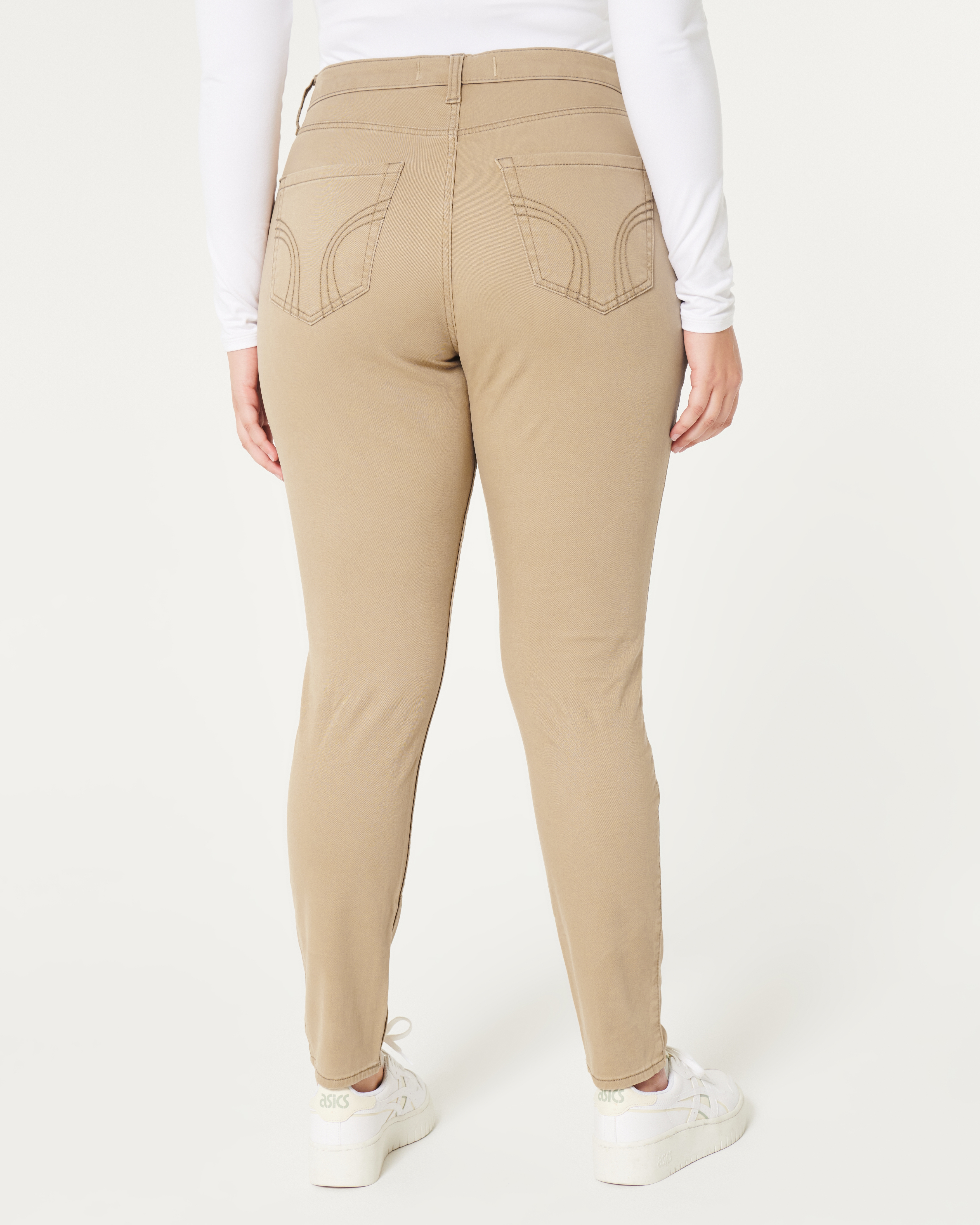 Khaki pants hollister on sale