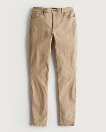 Hollister skinny joggers in khaki