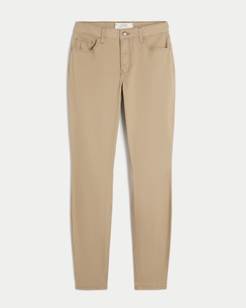 Women s High Rise Khaki Super Skinny Pants Women s Bottoms