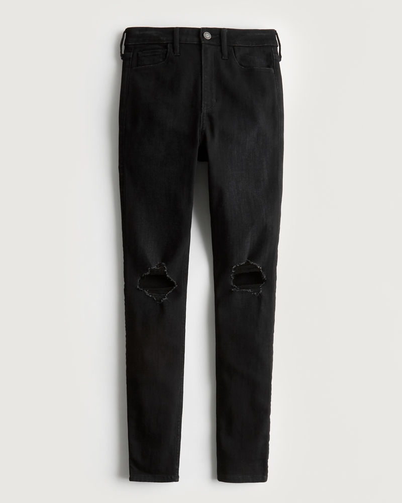 Black ripped jeans from on sale hollister