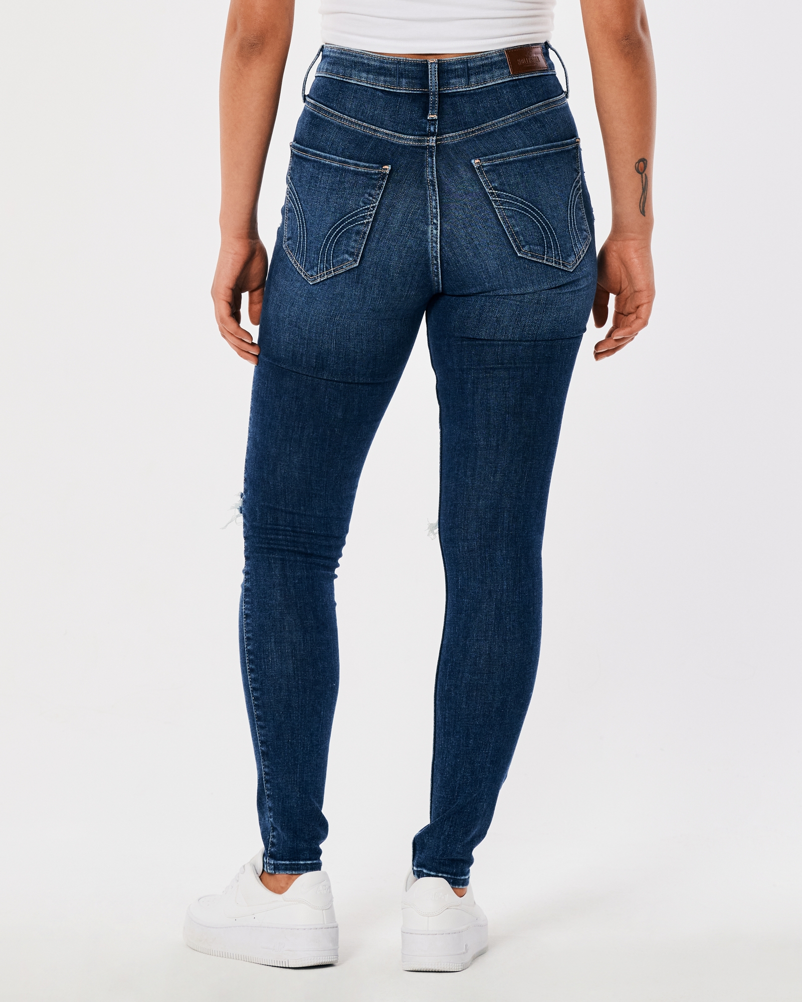 Hollister Women Ultra High Rise Super Skinny Jeans, Distressed, Size 5R,  W27 L30