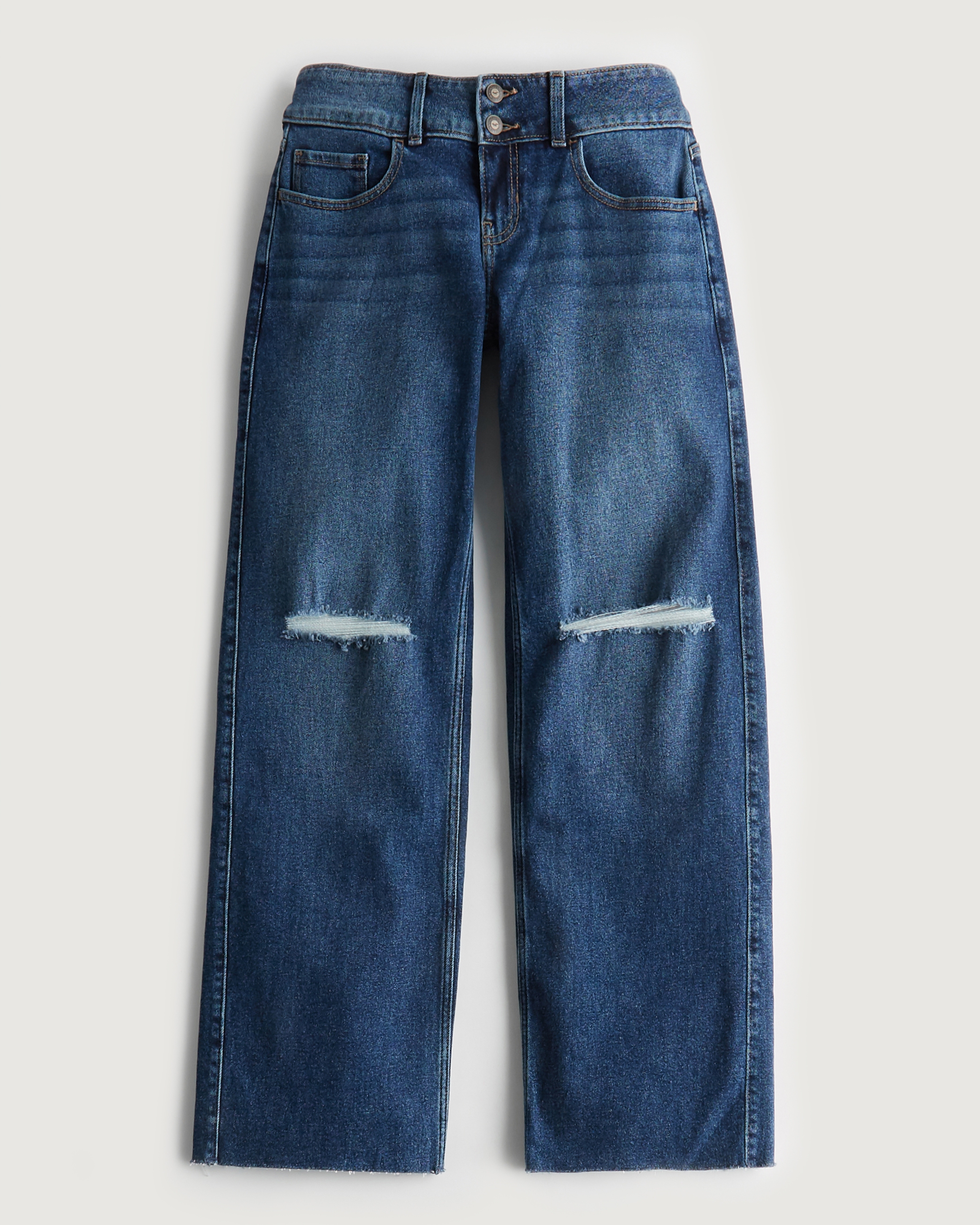 Hollister Low-Rise Light Wash Y2K Baggy Jeans