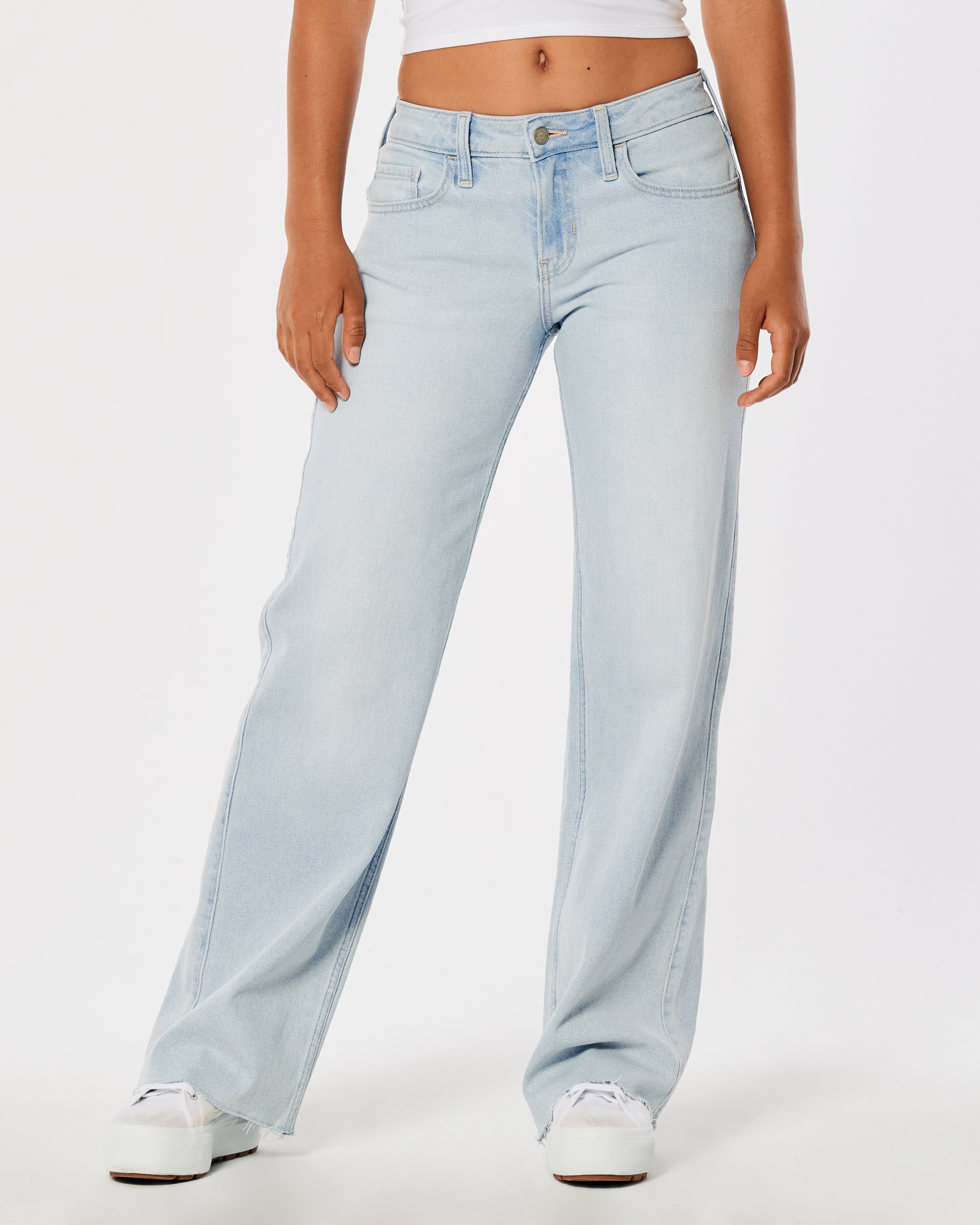Hollister Low-rise Dark Wash Vintage Flare Jeans in Blue