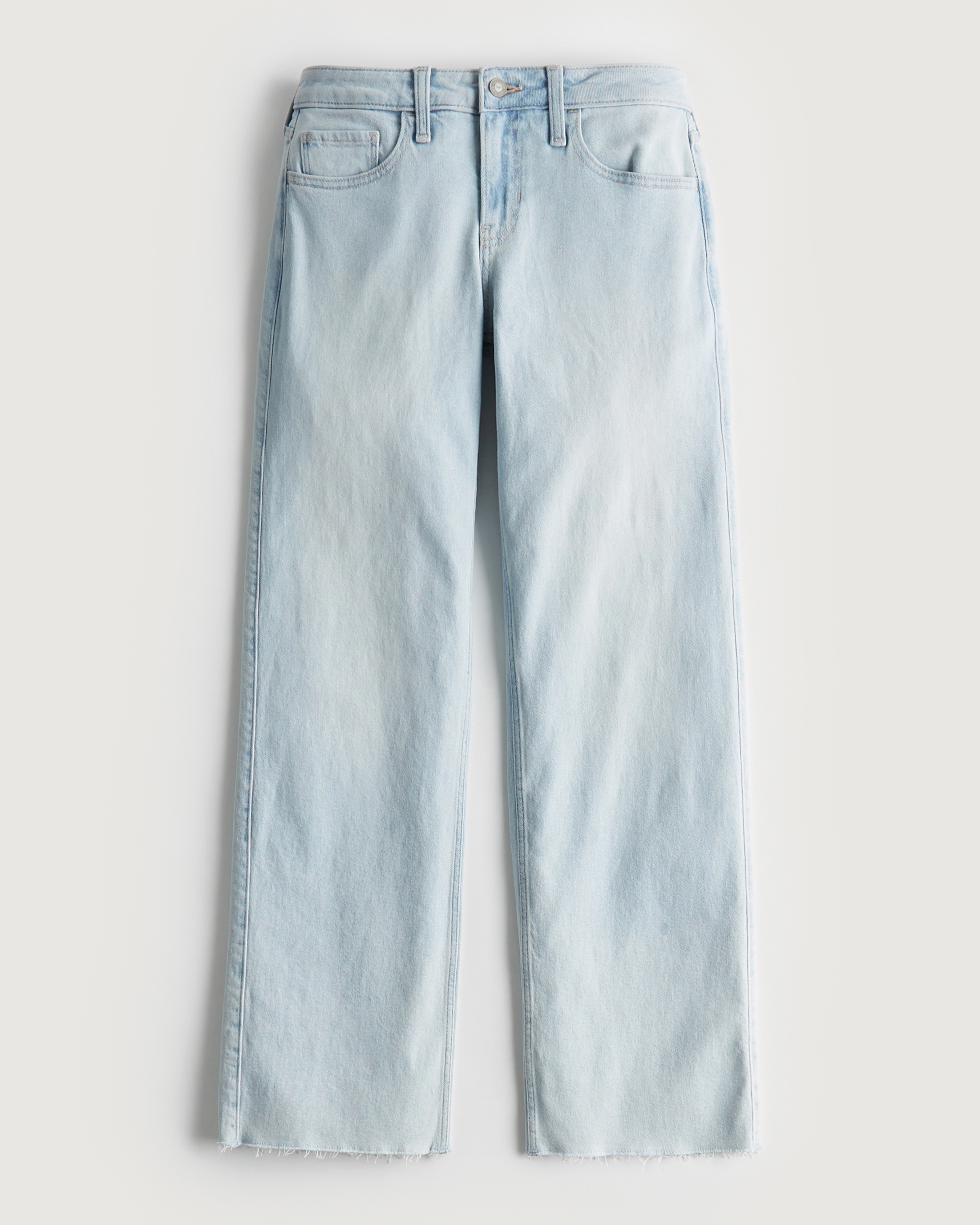 Women's Low-Rise Medium Wash Baggy Jeans - Hollister Co.